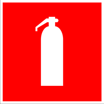 F04 огнетушитель (пленка, 100х100 мм) - Знаки безопасности - Знаки пожарной безопасности - Магазин охраны труда Протекторшоп